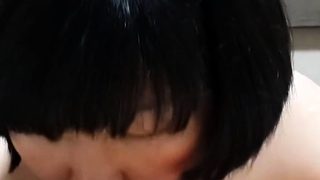 Dirty Blow Job by a Korean Amateur with Big Tits
